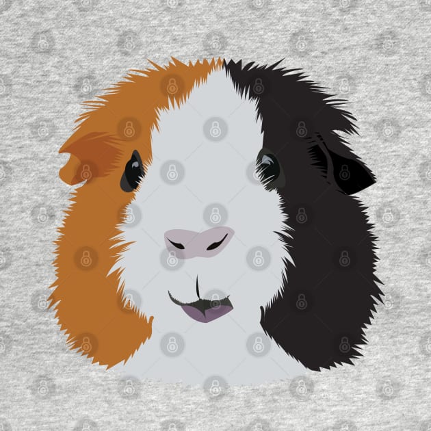 Orange, White, and Black Guinea Pig by KCPetPortraits